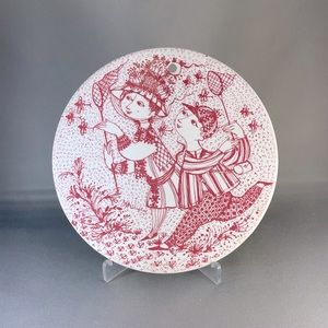 Bjorn Wiinblad Ceramic Plaque Tile Plate August